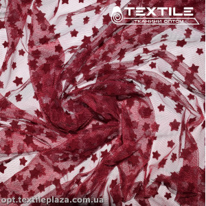 Сетка флок 4167D3C6 звезды, бордовый