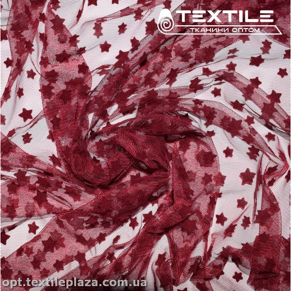 Сетка флок 4167D3C6 звезды, бордовый