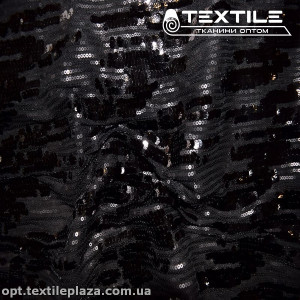Сетка пайетки 3474D54C3 узор, черный