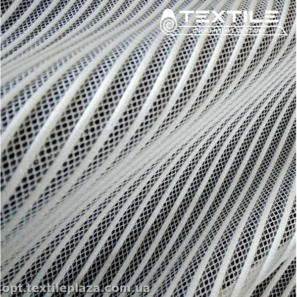 Сетка жаккард 12336D1C2 полоска, белый