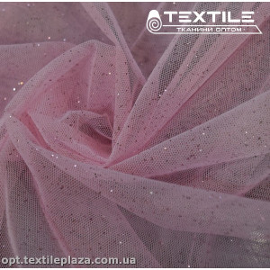 Сетка блестки 5250D12C15 узор, розовый