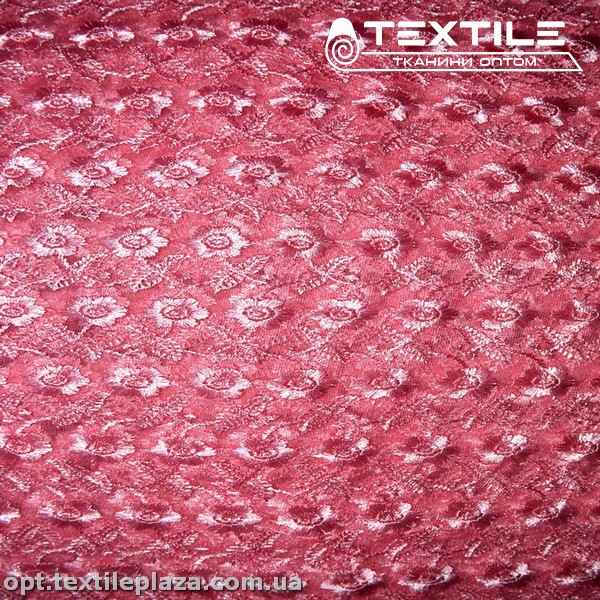 Сетка вышивка 5781D11C2 узор, розовый