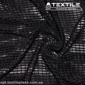 Сетка жаккард 12334D2C5 прорези, черный