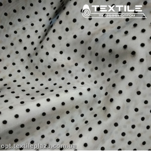 Сетка флок 3899D1C2 горошек, черный