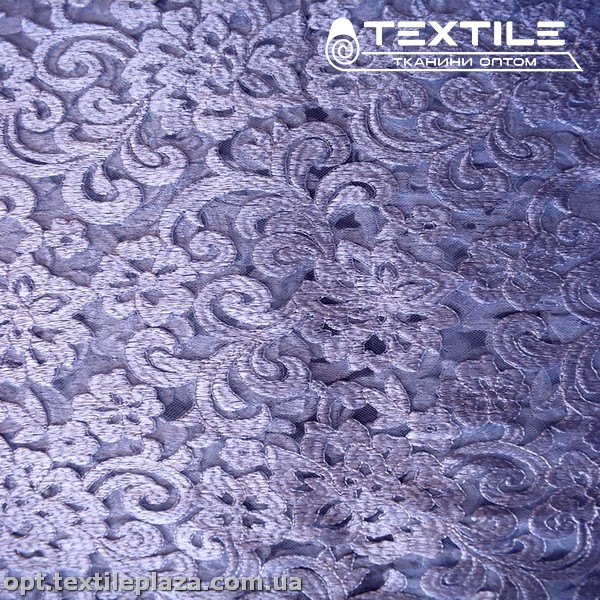 Сетка вышивка 2775D2C4 узор, голубой