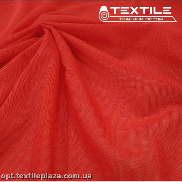 Сетка стрейч 15829C4 ярко-коралловый
