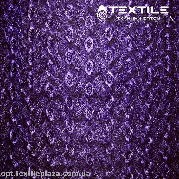 Сетка вышивка 5781D11C11 узор, сине-фиолетовый
