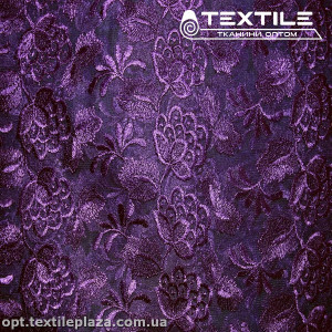 Сетка вышивка 44181D2C16 узор, фиолетовый
