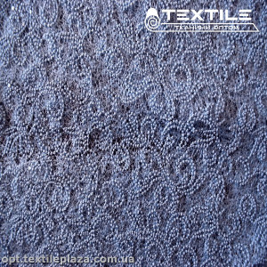 Сетка вышивка 2826D1C4 узор, серо-голубой