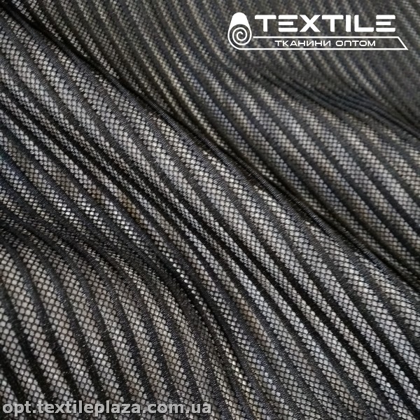 Сетка жаккард 12336D1C1 полоска, черный