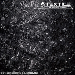 Сетка вышивка 44581D2C24 узор, черный