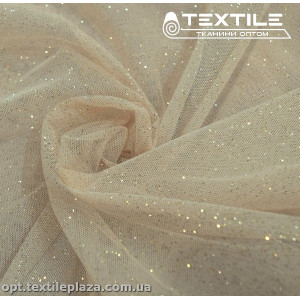 Сетка блестки 5250D13C4 узор, бежевый