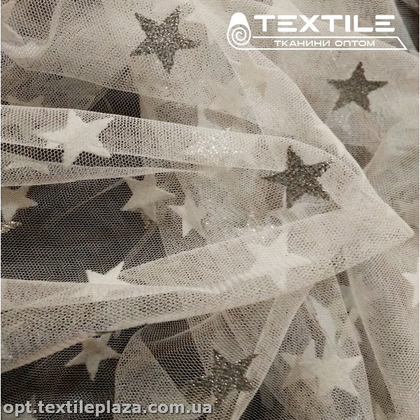 Сетка флок 3024D1C1 звезды, белый