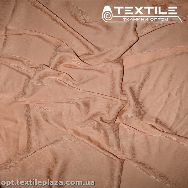 Шелк жаккард 2622 D2C5 пудровый