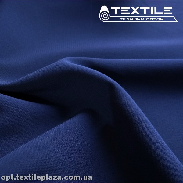 Шифон стрейчевый однотонный 10537C27 темно-синий