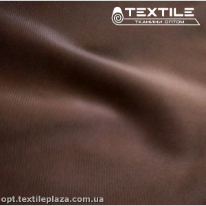 Шифон стрейчевый однотонный 8527C6 кофейно-черный