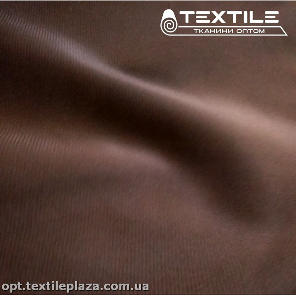 Шифон стрейчевый однотонный 8527C6 кофейно-черный