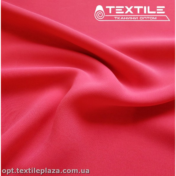 Шифон однотонный 20430C12 ярко-коралловый