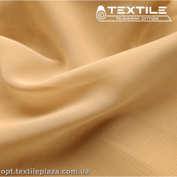 Шифон однотонный 2506C1 светло-кремовый