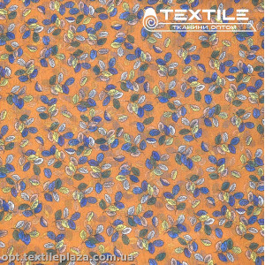 Шифон крэш цветной 4095D170C3 листья, медовый