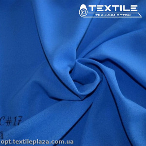 Креп шифон однотонный 2073C17 насыщенно-голубой