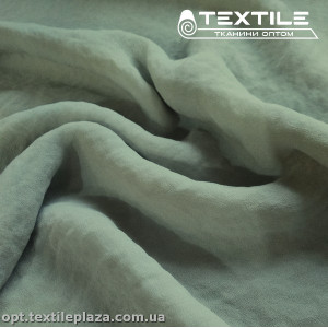 Шифон крэш однотонный 2697C16 Жоржет Peach петролевый