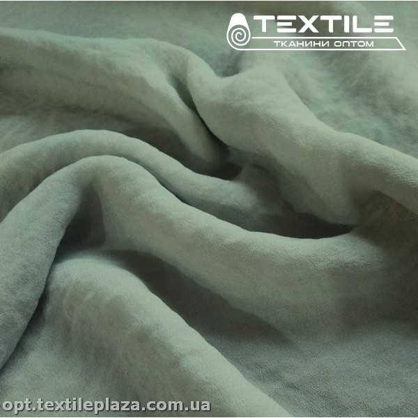 Шифон крэш однотонный 2697C16 Жоржет Peach петролевый