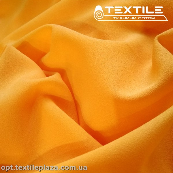 Креп шифон однотонный 2073C18 оранжево-желтый