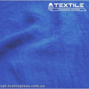 Шифон крэш однотонный 2697C27 Жоржет Peach васильково-синий