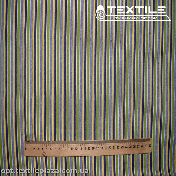 Шифон цветной 3166D3C1 Dobby полоска, зеленый