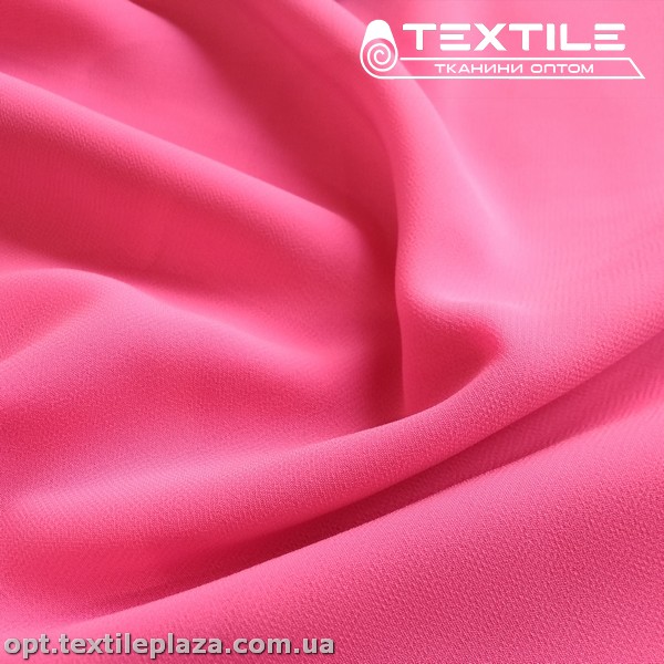 Шифон однотонный 19157C21 неоново-розовый
