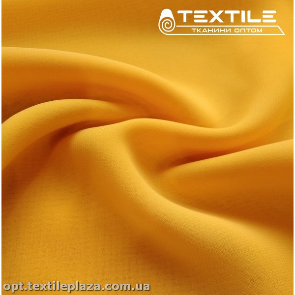 Шифон однотонный 1005C28 желто-горчичный