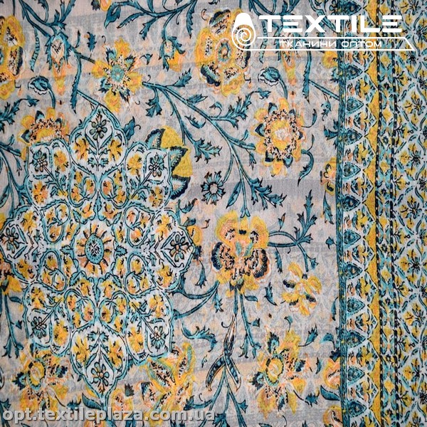 Шифон крэш цветной 2334D153C1 узор, желтый