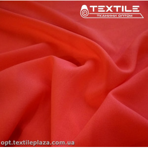 Креп шифон однотонный 2183C8 неоново-коралловый