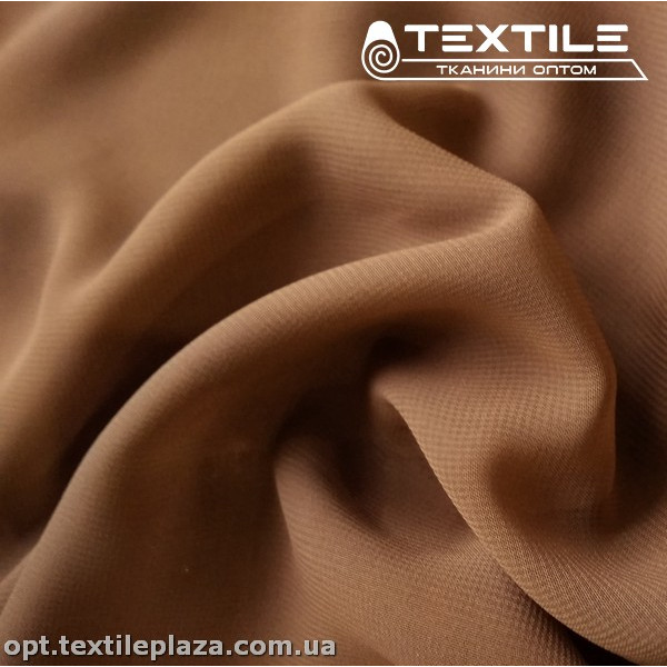 Шифон однотонный 9344C14 светло-коричневый