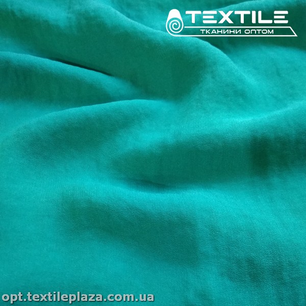 Шифон крэш однотонный 2697C29 Жоржет Peach насыщенно-мятный