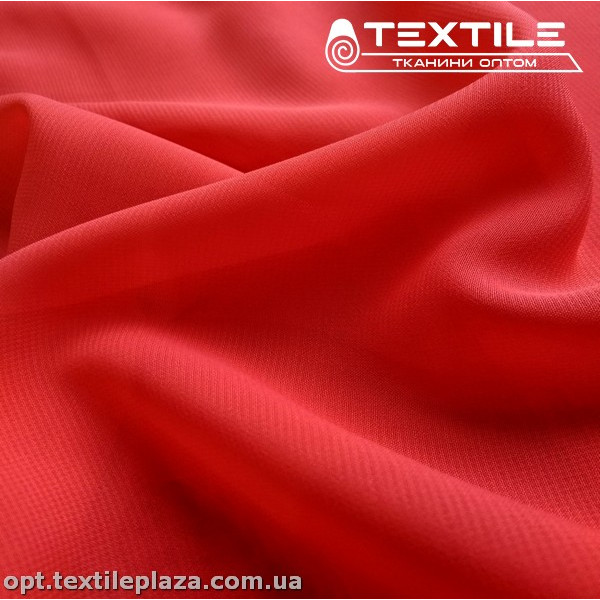 Шифон однотонный 9235C8 морковно-коралловый
