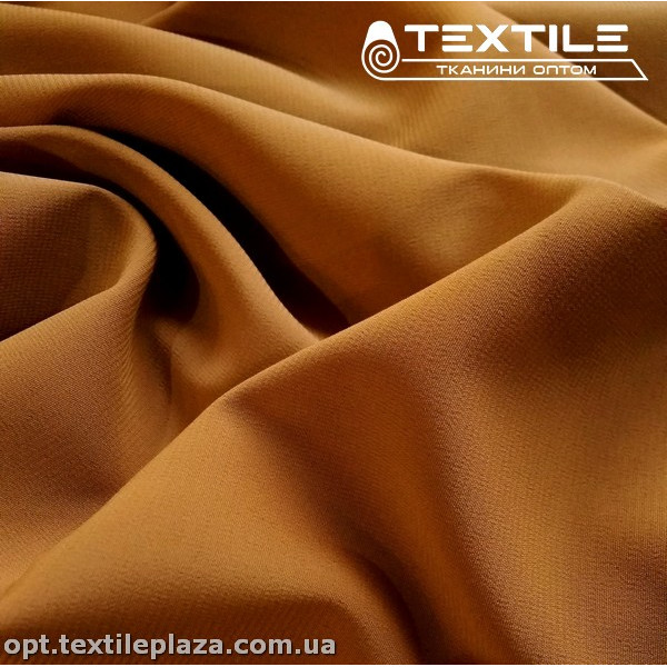 Шифон стрейчевый однотонный 701137C3 коричнево-горчичный