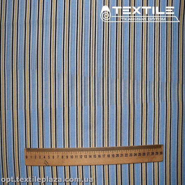 Шифон цветной 3166D4C1 Dobby полоска, голубой