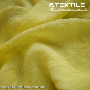 Шифон крэш однотонный 2697C19 Жоржет Peach лимонный