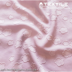 Шифон жаккард однотонный 4048C4 цветы, розовый