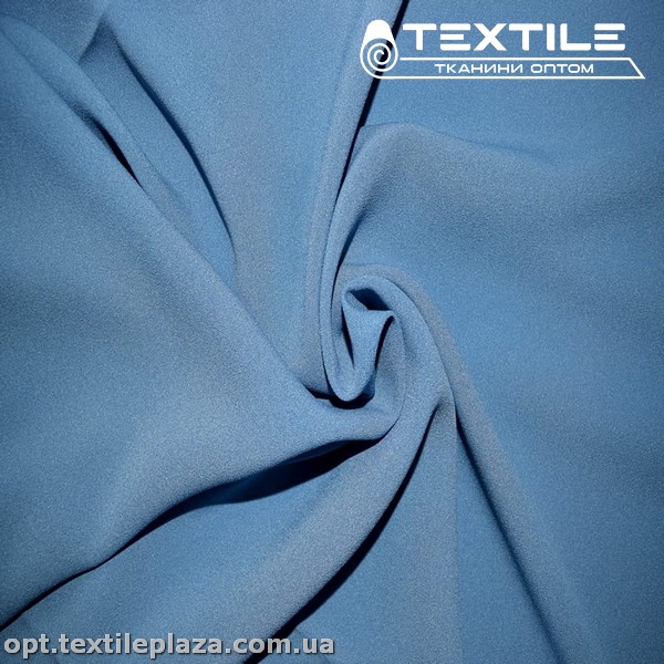 Креп шифон однотонный 3445C10 серо-голубой