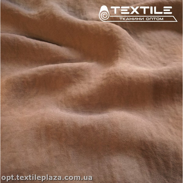 Шифон крэш однотонный 2697C30 Жоржет Peach мокко