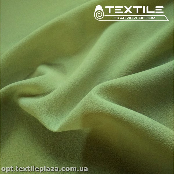 Креп шифон однотонный 3612C6 светло-оливковый