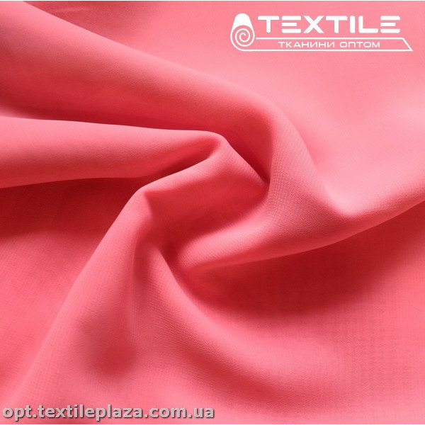 Шифон однотонный 1814C4 розово-лососевый