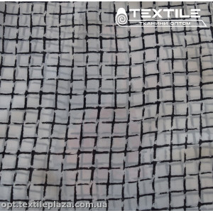 Шифон цветной 3808D3C2 клетка, черный