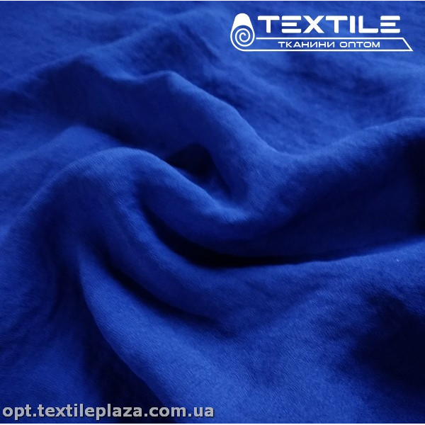 Шифон крэш однотонный 2697C20 Жоржет Peach синий