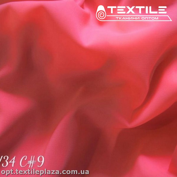 Шифон стрейчевый однотонный 11424C9 неоново-розовый