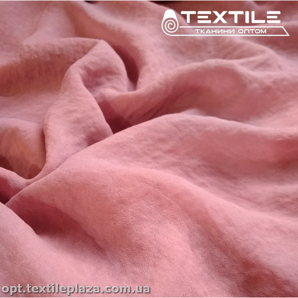 Шифон крэш однотонный 2697C10 Жоржет Peach пыльно-розовый