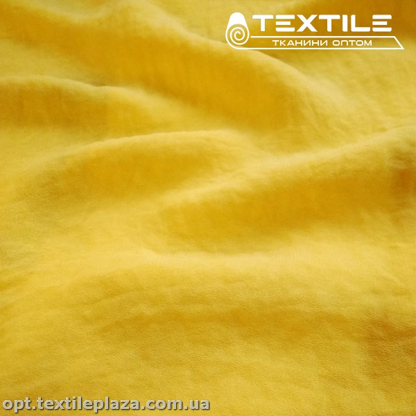 Шифон крэш однотонный 2697C31 Жоржет Peach желтый